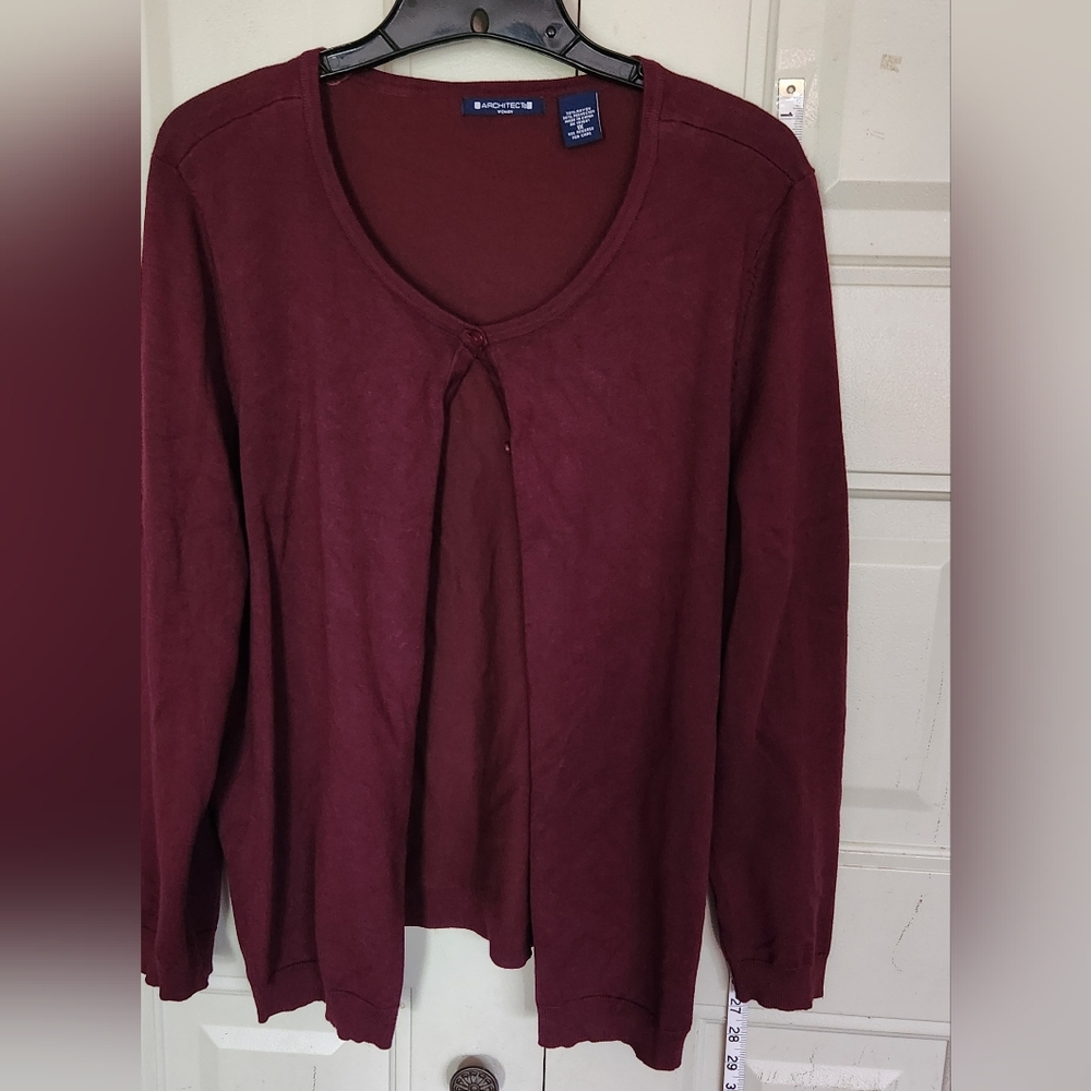 Architect Red Long Sleeve Blouse